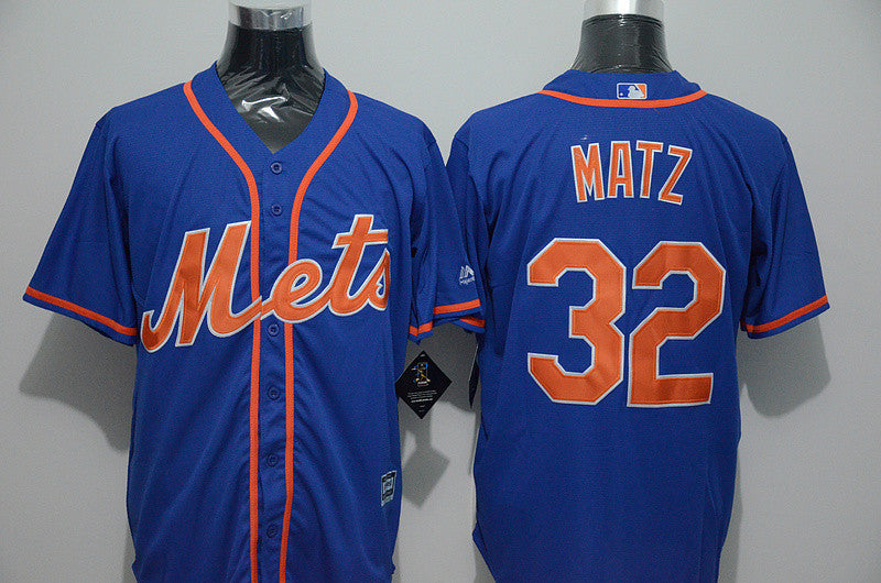 Steven Matz New York Mets blue jersey