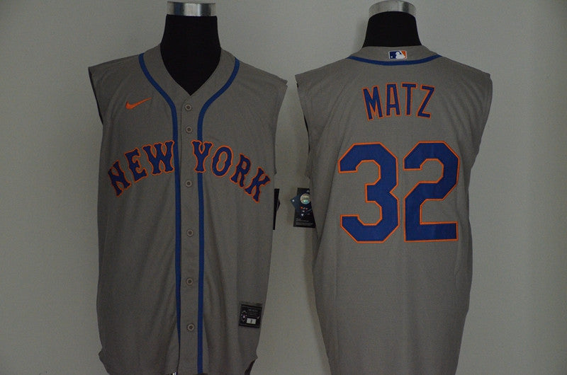 Steven Matz New York Mets gray jersey