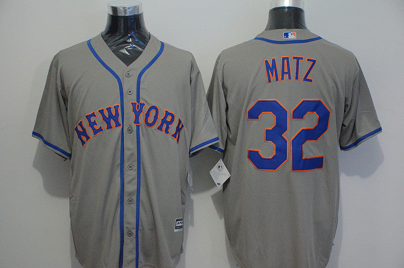Steven Matz New York Mets grey jersey