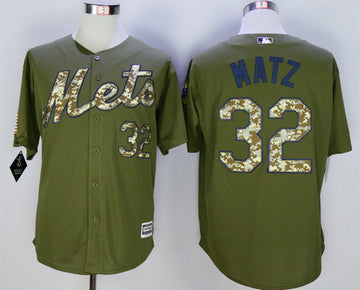 Steven Matz New York Mets olive jersey