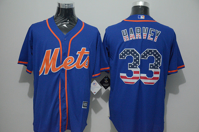 Matt Harvey New York Mets blue jersey