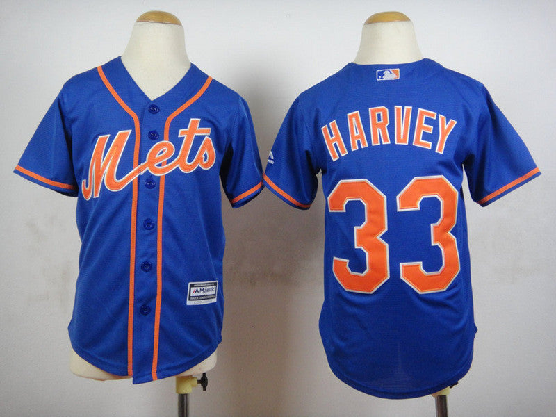 Matt Harvey New York Mets blue jersey