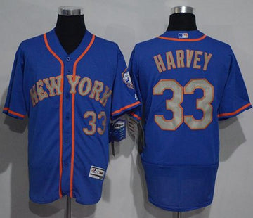 Matt Harvey New York Mets blue Authentic jersey