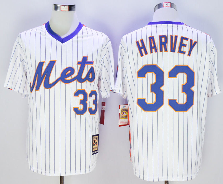 Matt Harvey New York Mets white Cooperstown jersey