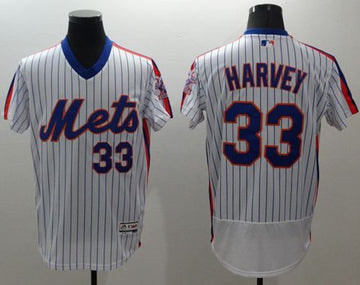 Matt Harvey New York Mets white Alternate jersey