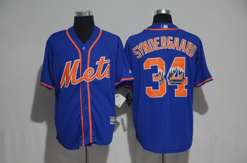 Noah Syndergaard New York Mets blue jersey