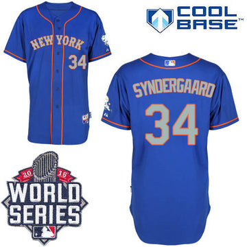 Noah Syndergaard New York Mets blue Alternate jersey