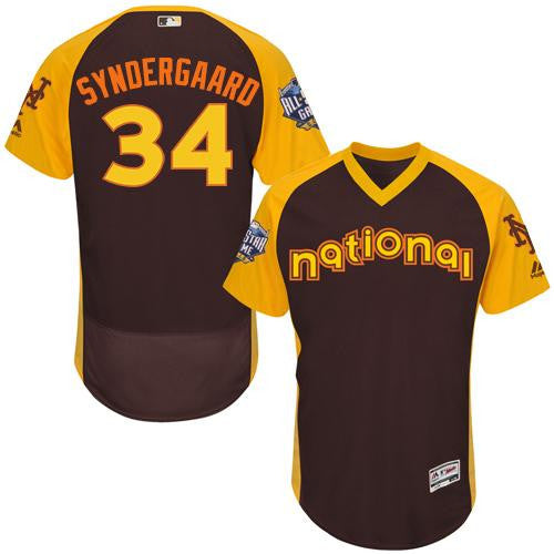 Mets Noah Syndergaard National League All-Star brown All-Star jersey