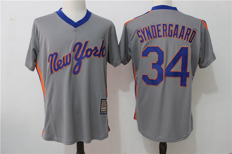 Noah Syndergaard New York Mets gray Cooperstown jersey