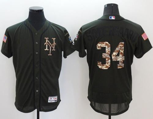 Noah Syndergaard New York Mets green Salute To Service jersey