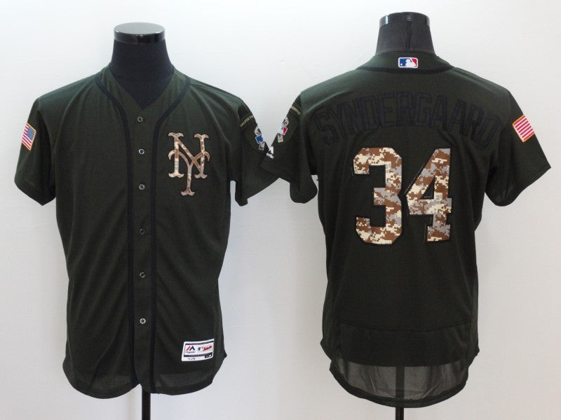 Noah Syndergaard New York Mets olive jersey