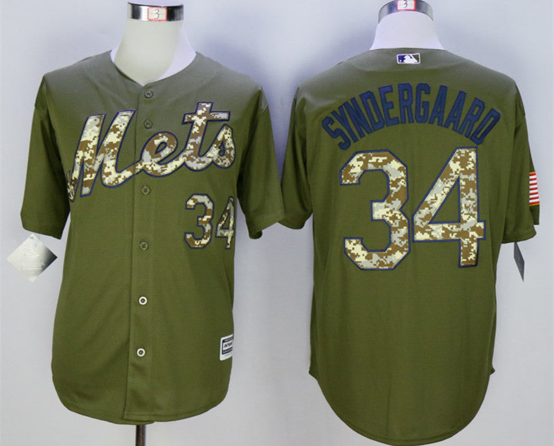 Noah Syndergaard New York Mets olive jersey