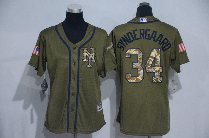 Noah Syndergaard New York Mets olive jersey