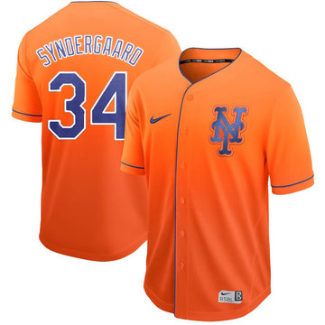 Noah Syndergaard New York Mets orange Fashion jersey