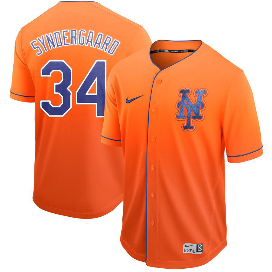 Noah Syndergaard New York Mets orange Fashion jersey