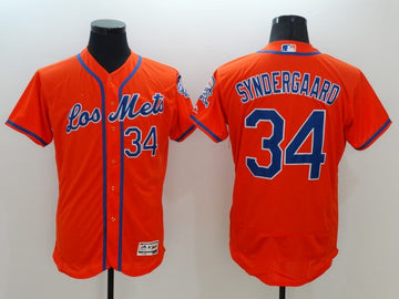Noah Syndergaard New York Mets orange jersey