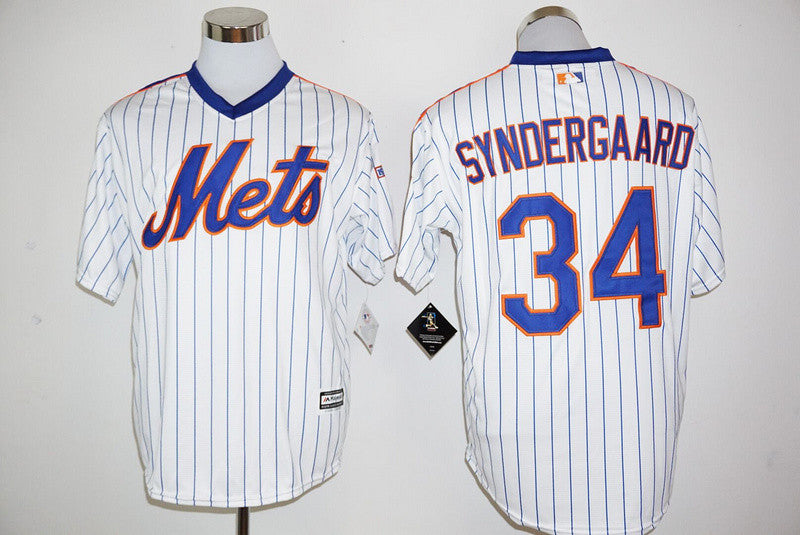 Noah Syndergaard New York Mets white Cooperstown jersey