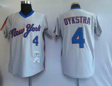 Dykstra New York Mets grey Throwback jersey