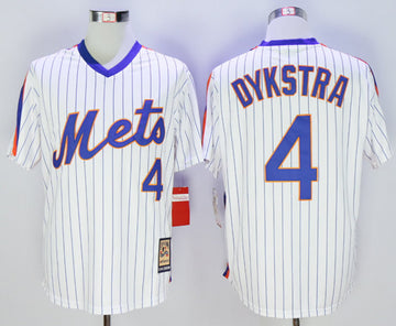 Lenny Dykstra New York Mets white Cooperstown jersey