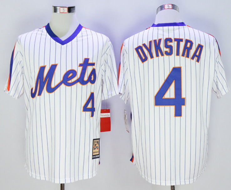Lenny Dykstra New York Mets white Cooperstown jersey