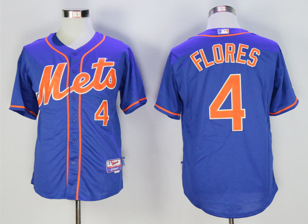 Wilmer Flores New York Mets blue jersey