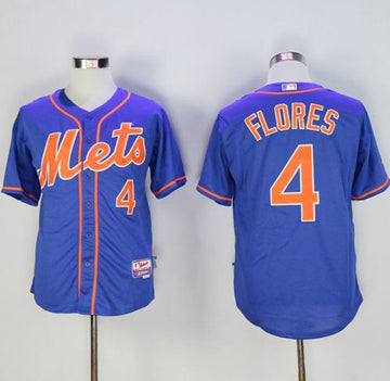 Wilmer Flores New York Mets blue jersey