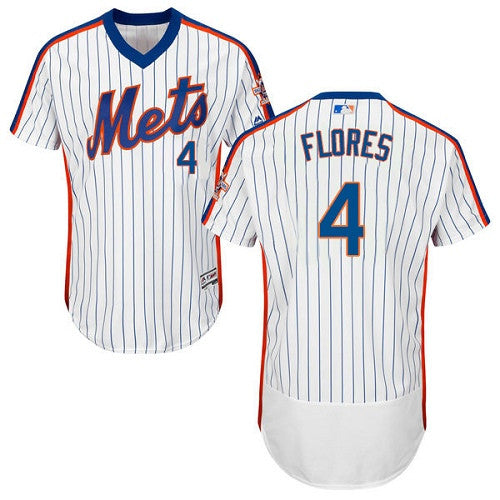 Wilmer Flores New York Mets white Cooperstown jersey