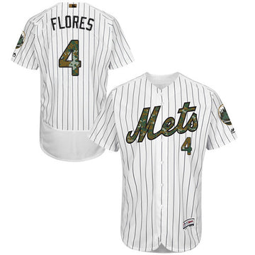 Wilmer Flores New York Mets white jersey