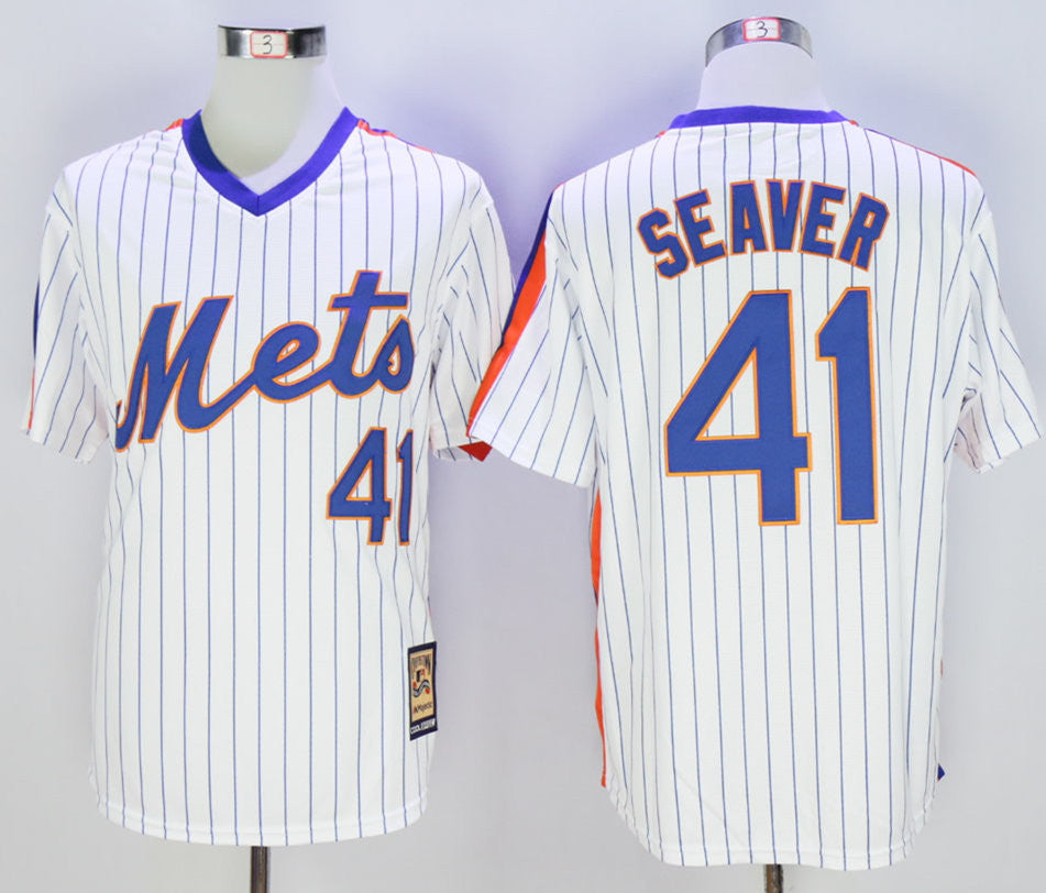 Tom Seaver New York Mets white Cooperstown jersey