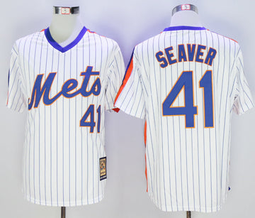 Tom Seaver New York Mets white Cooperstown jersey