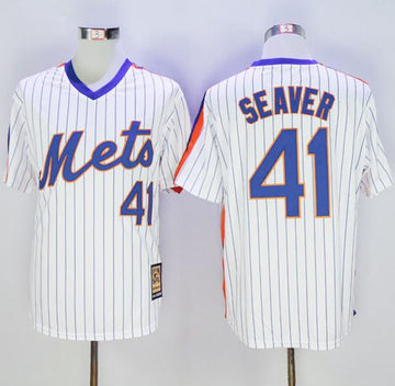 Tom Seaver New York Mets white Cooperstown jersey