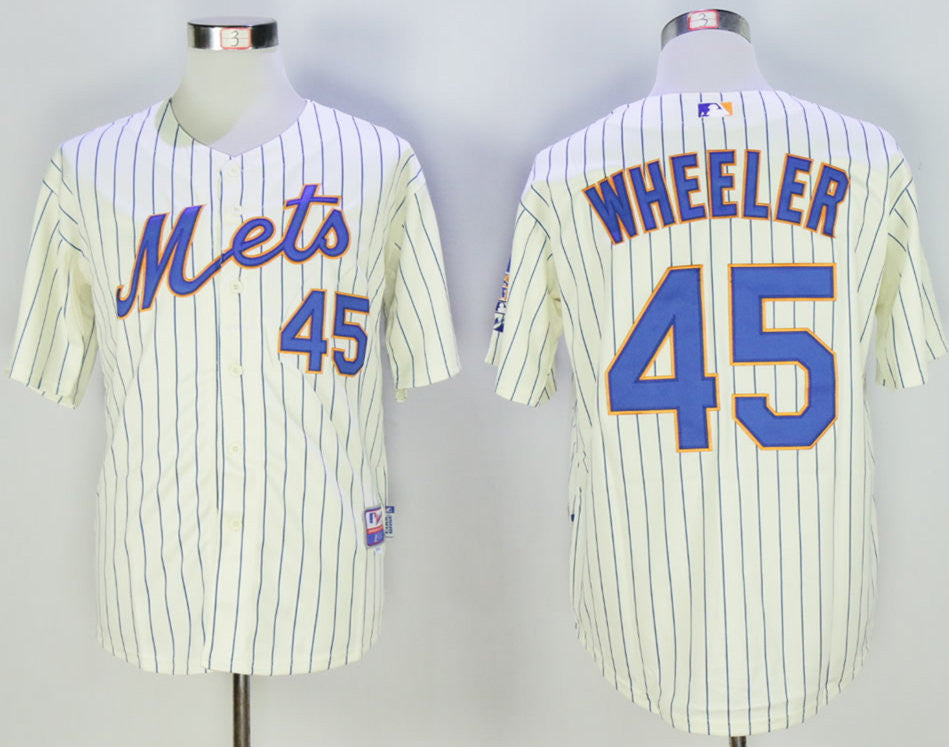 Zack Wheeler New York Mets cream jersey
