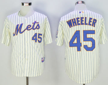 Zack Wheeler New York Mets cream jersey