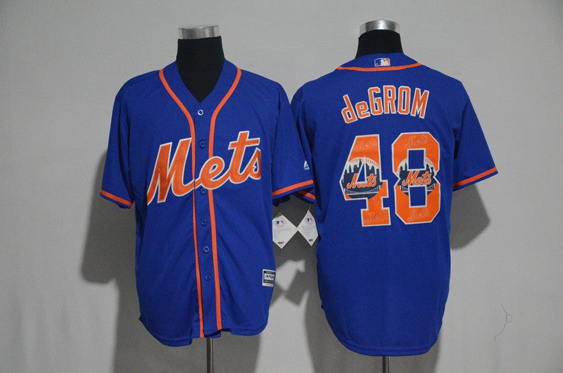 Jacob deGrom New York Mets blue jersey
