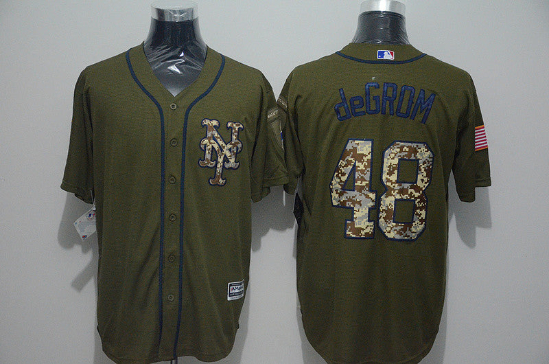 Jacob deGrom New York Mets olive jersey