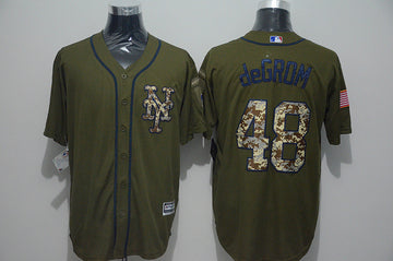 Jacob deGrom New York Mets olive jersey