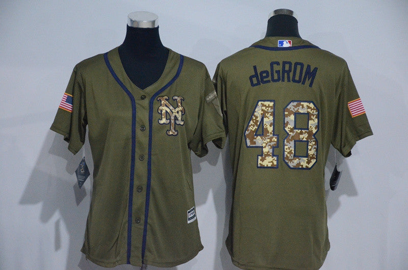 Jacob deGrom New York Mets olive jersey