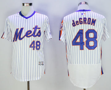 Jacob deGrom New York Mets white Cooperstown jersey