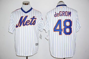 Jacob deGrom New York Mets white Cooperstown jersey