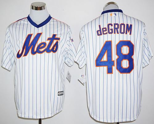 Jacob DeGrom New York Mets white Cooperstown jersey