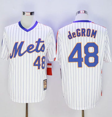 Jacob DeGrom New York Mets white Cooperstown jersey