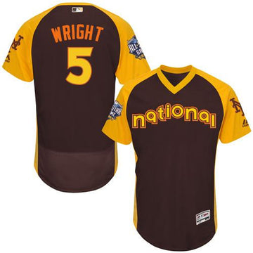 Mets David Wright National League All-Star brown All-Star jersey