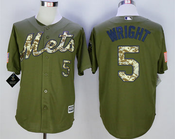 David Wright New York Mets olive jersey