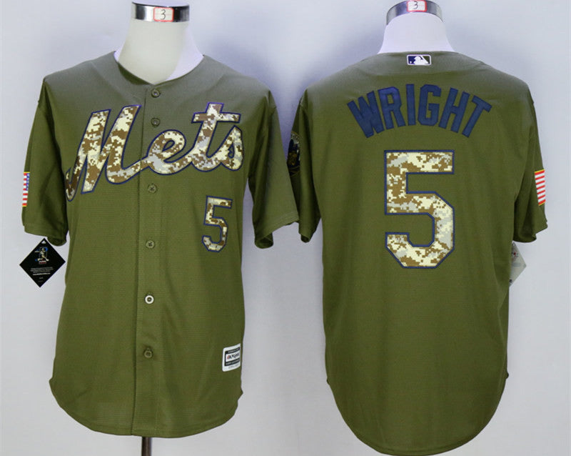 David Wright New York Mets olive jersey
