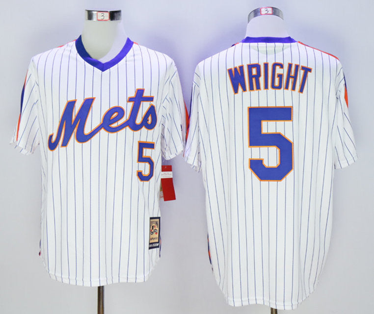 David Wright New York Mets white Cooperstown jersey