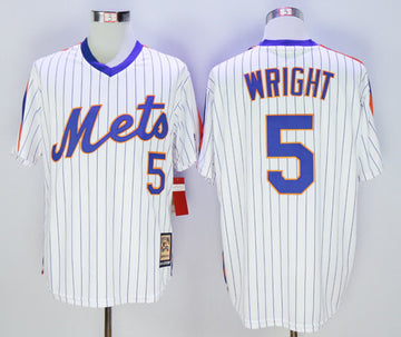 David Wright New York Mets white Cooperstown jersey
