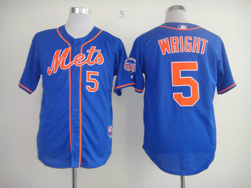 Wright New York Mets blue jersey