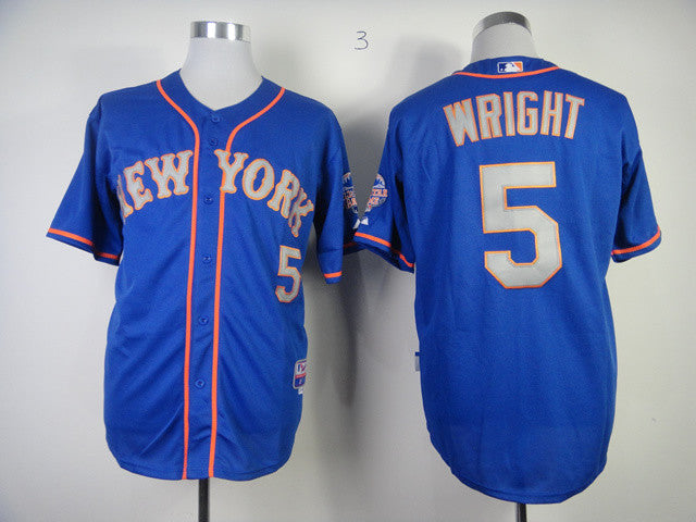 Wright New York Mets blue jersey