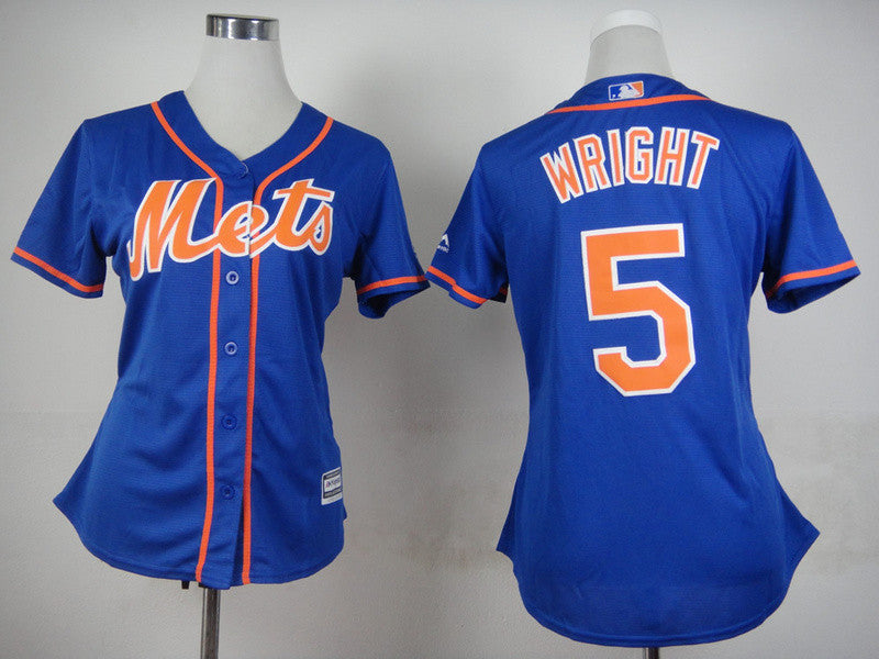 Wright New York Mets blue jersey