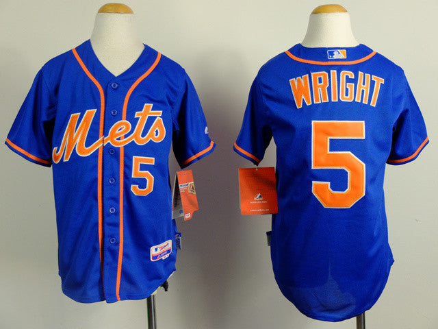 Wright New York Mets blue jersey